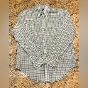 Lauren Ralph Lauren Men’s Shirt Size 16 (34/35) Classic Fit Non-Iron Green Plaid